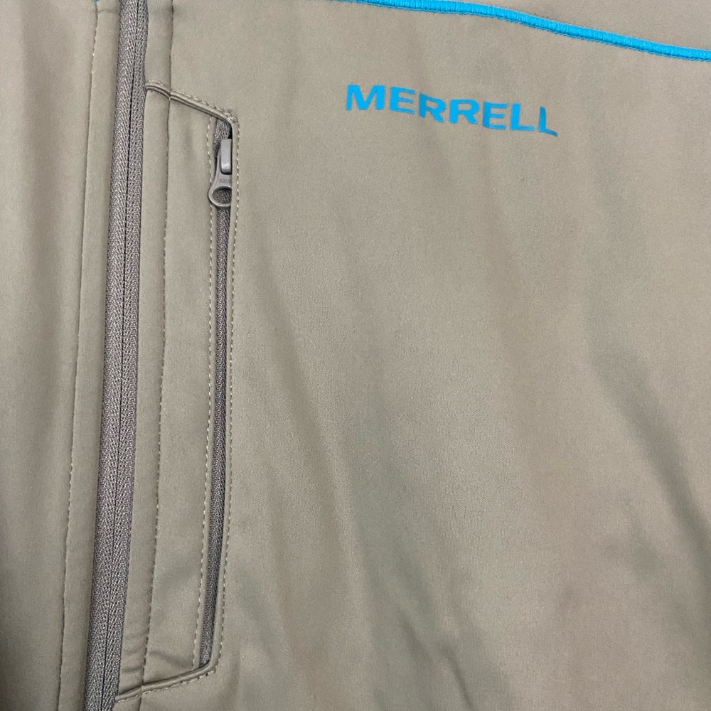 Mens Merrell Select Wick Wind Full Zip Jacket Gray Turquoise size XL